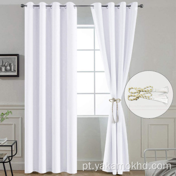 Cortinas de blackout brancas puras de 84 &quot;de comprimento